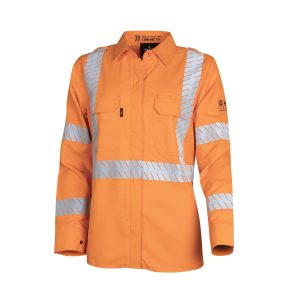 Womens Ultra-lightweight PPE2 FR Shirt with Segmented Loxy FR Reflective Tape