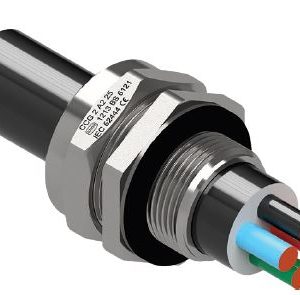 CCG 053504 Type A2 Metal Gland, General Purpose, Suit 26mm - 34mm O/D Unarmoured Cables, Weatherproof, IP68, M40 Thread, Nickel Plated Brass, With 40mm Locknut