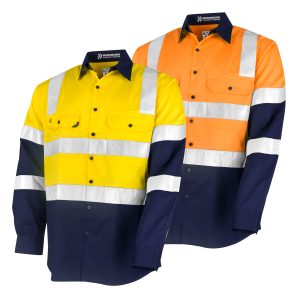 Lightweight Vented Hi-Vis Drill Shirt with Reflective Tape