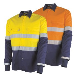Lightweight Vented Hi-Vis Drill Shirt with Graphex® Cut Resistant Sleeve
