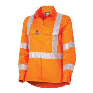 NSW Rail Lightweight Vented L/S Hi-Vis Drill Shirt with Reflective Tape