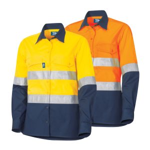 Ripstop Vented L/S Hi-Vis Cotton Shirt with Reflective Tape