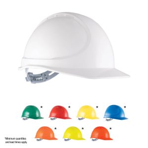 GTE6 Essential Type 1 ABS Non-Vented Hard Hat with Slide Lock Poly Cradle Harness