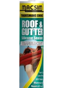 Macsim 53TRGT Trademans Choice MF50 Roof & Gutter Silicone Sealant, 300gr Cartridge, Translucent, Fast Curing, Waterproof, Interior and Exterior Use