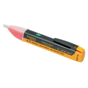 Fluke VS Volt Alert Non-Contact Voltage Tester, 90V to 1000V AC, CAT IV 1000V, Voltbeat Technology, Continuous Self-Test, 30mm x 300mm x 200mm, 0.5kg, Yellow