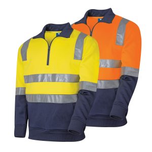 1/4 Zip Fleece Jumper with Reflective Tape